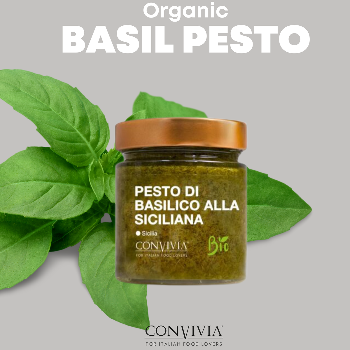 Pesto di basilico siciliano BIO, 190 g