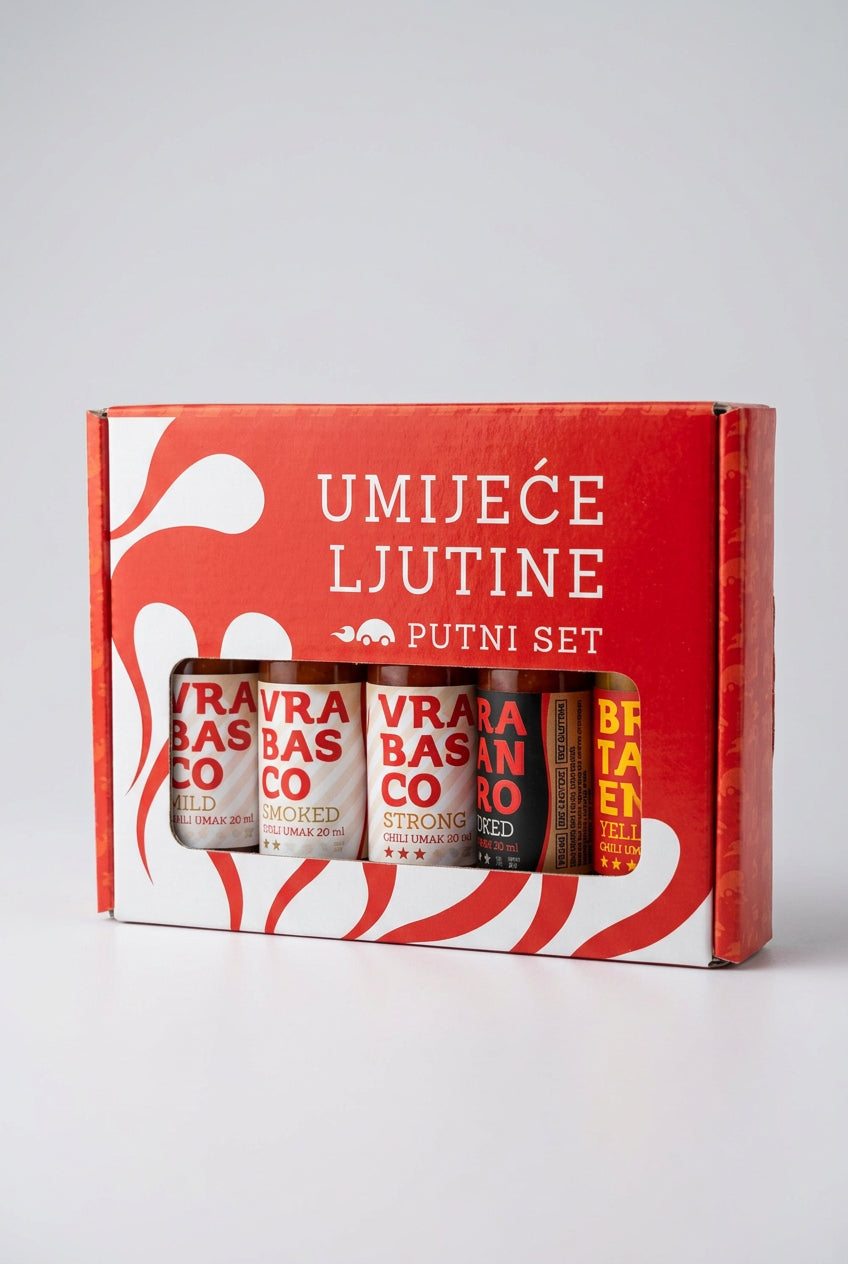 Umijeće ljutine putni set ljutih umaka, 5 x 20 ml