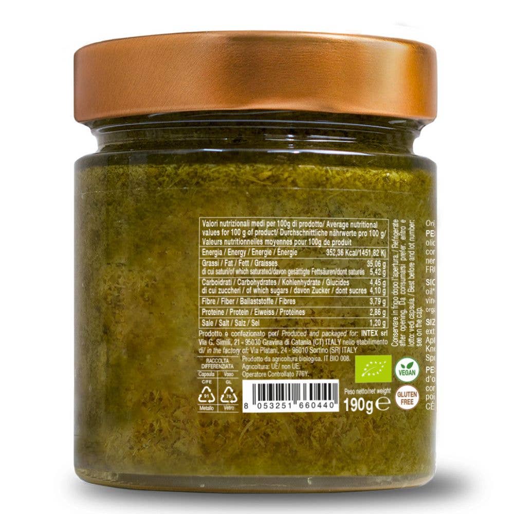 Pesto di basilico siciliano BIO, 190 g