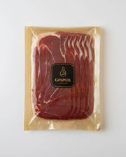 Packaged meat with Gospoja branding on a white background