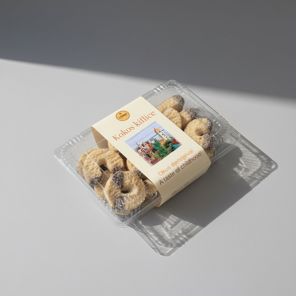 Kokos-Hörnchen mit Schokolade, 250 g