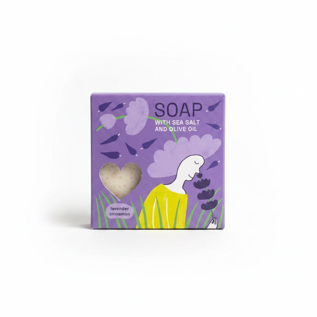 Heart-Shaped Sea Salt Soap, 125 g