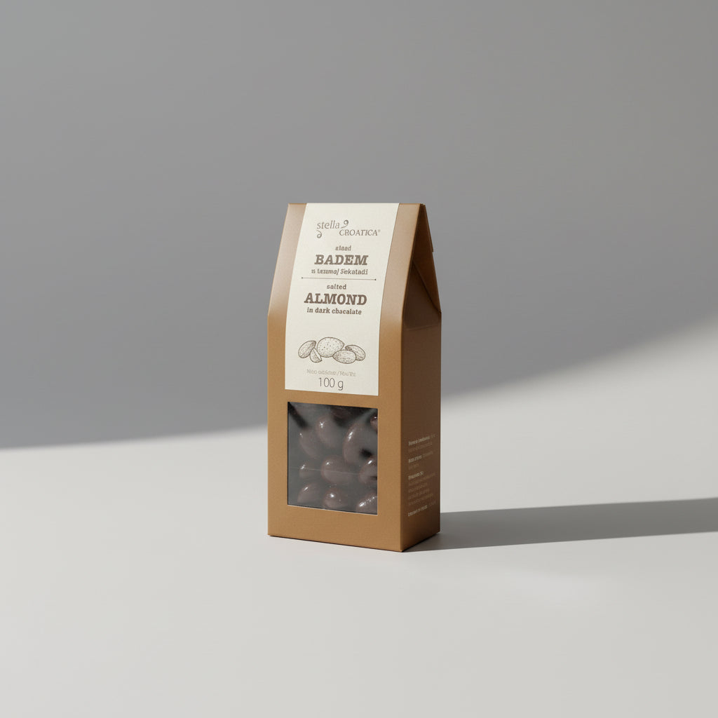 Salted Almonds in Dark Chocolate, 100 g