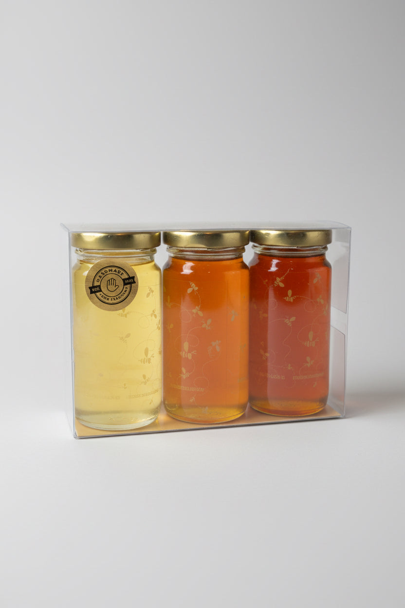 Poklon tris meda 3x90 ml (bagrem, vrijesak, dalmatinski)