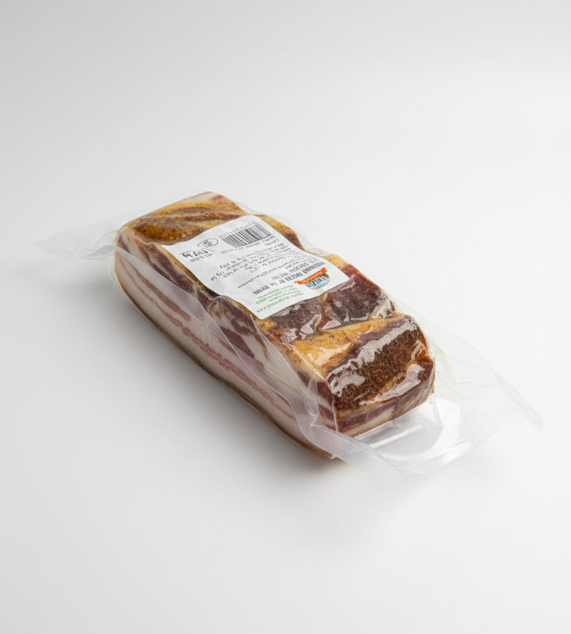 Brala Posedarska Panceta — Vakuumverpackte Portion