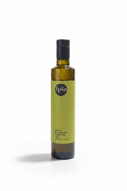Bottle of olive oil with 'Ipsa' label on a white background