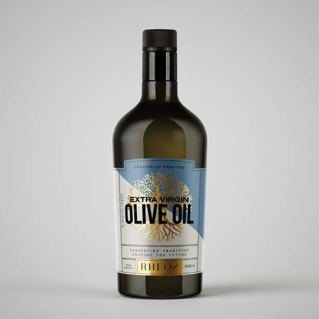 RHEOS Leccino Extra Virgin Olive Oil, 0.5 L