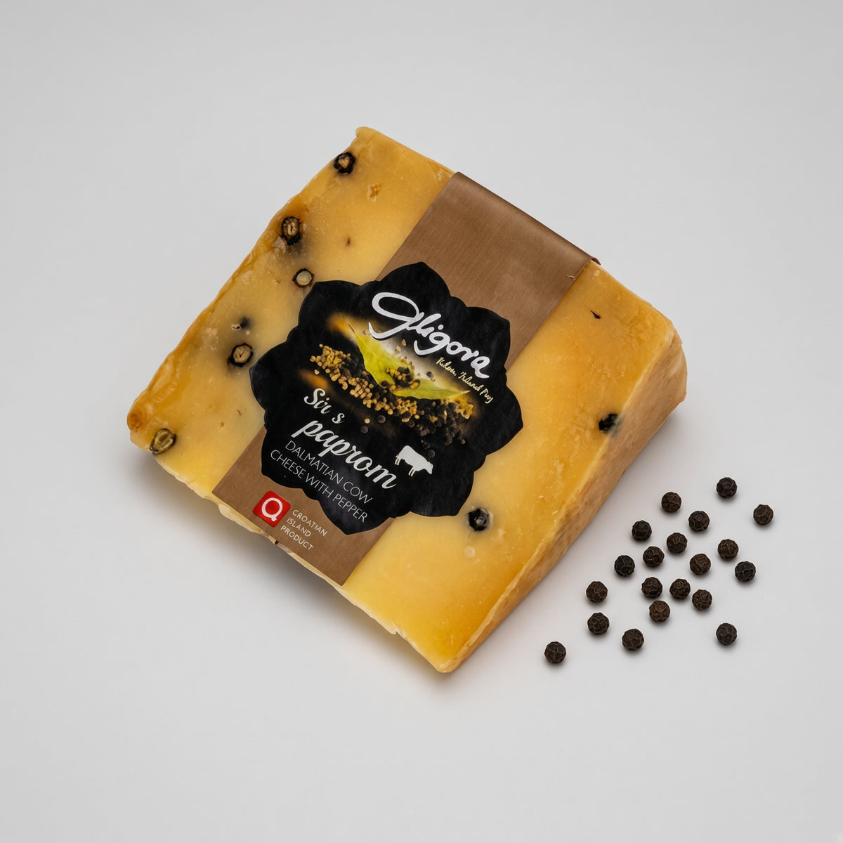 Formaggio Vaccino al Pepe Nero Gligora, 190 g