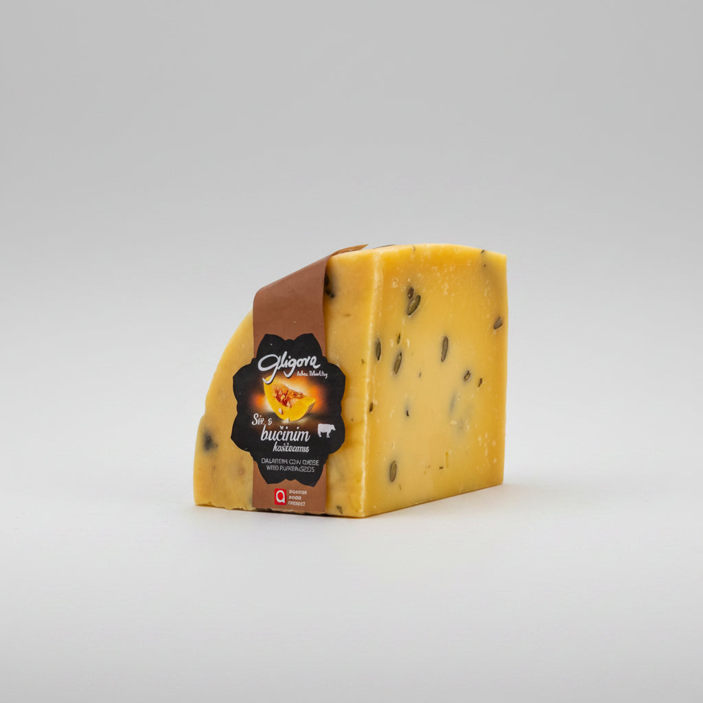 Cow's Milk Cheese with Pumpkin Seeds — Quarter Wheel, 650 g