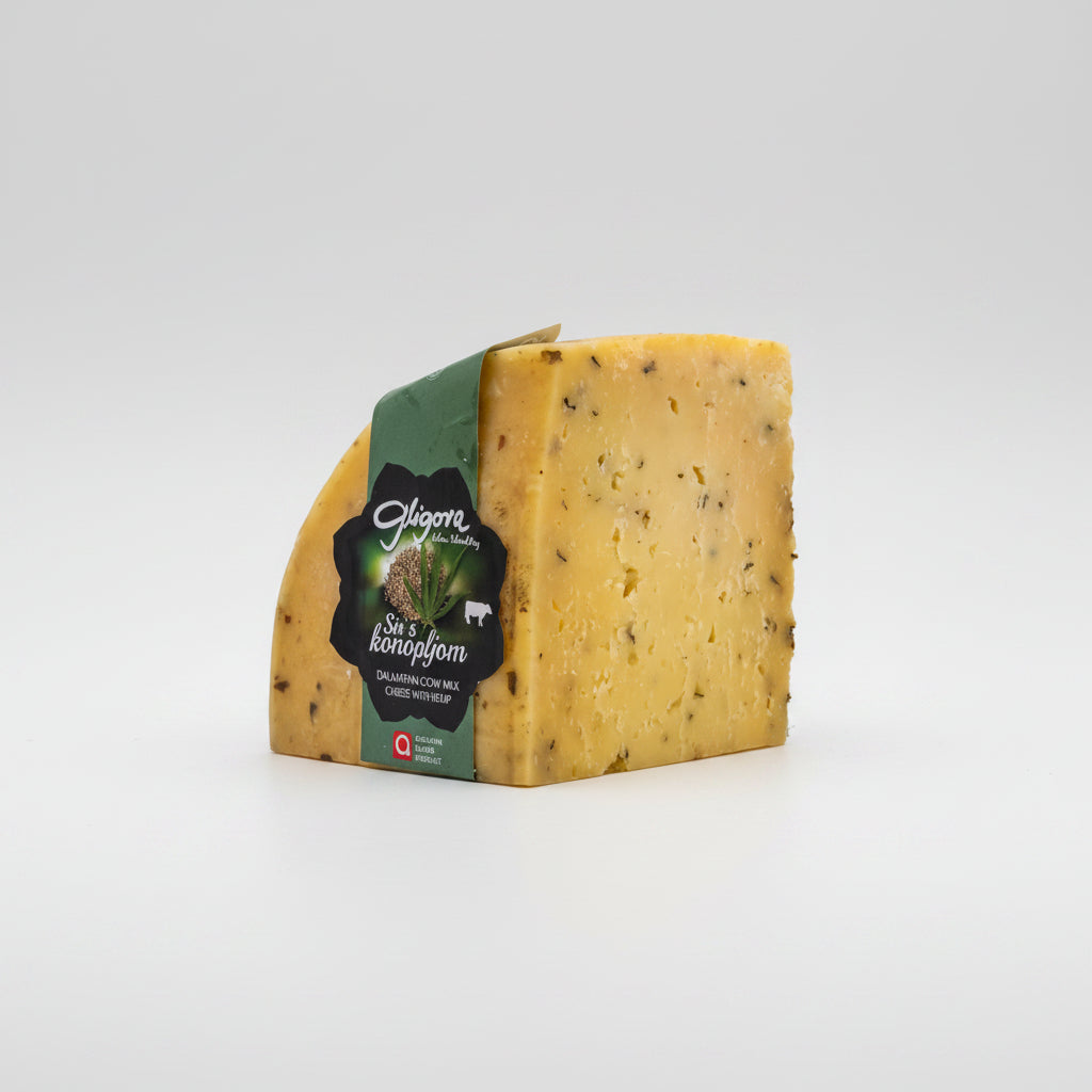 Cow's Milk Cheese with Hemp Seeds — Quarter Wheel, 650 g