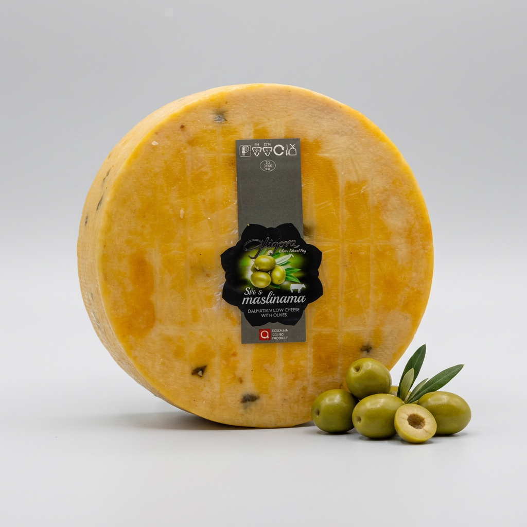 Formaggio Vaccino con Olive