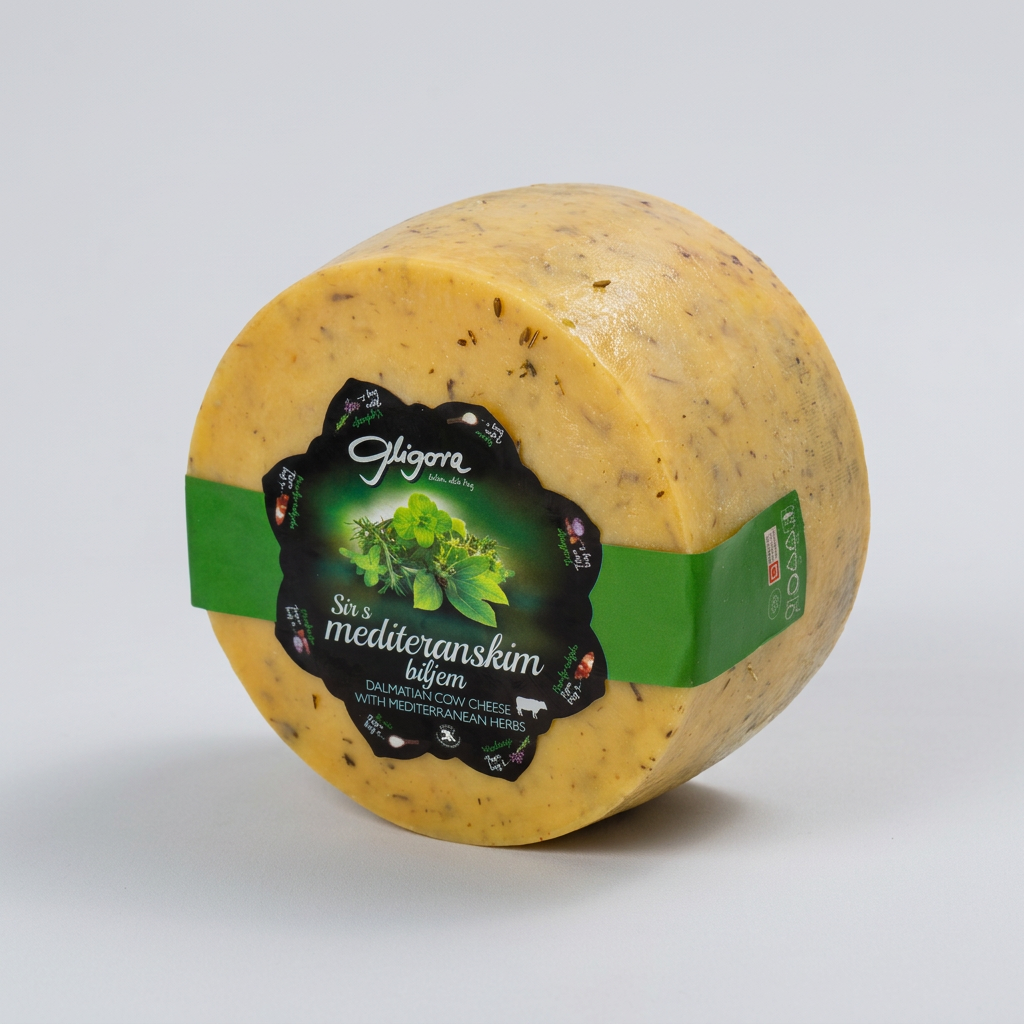 Formaggio Vaccino con Erbe Mediterranee