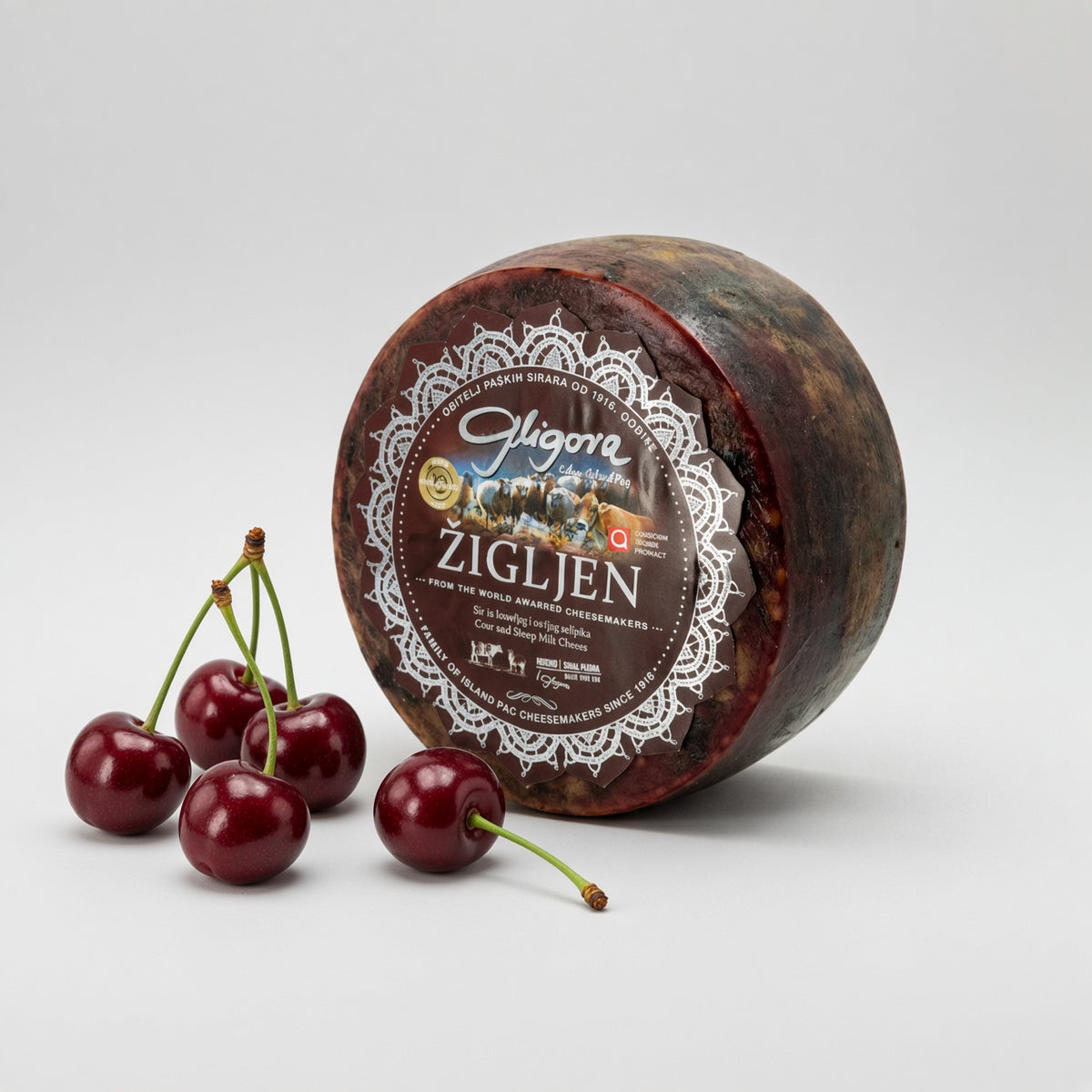 Formaggio di Žigljen stagionato nella vinaccia di Marasca