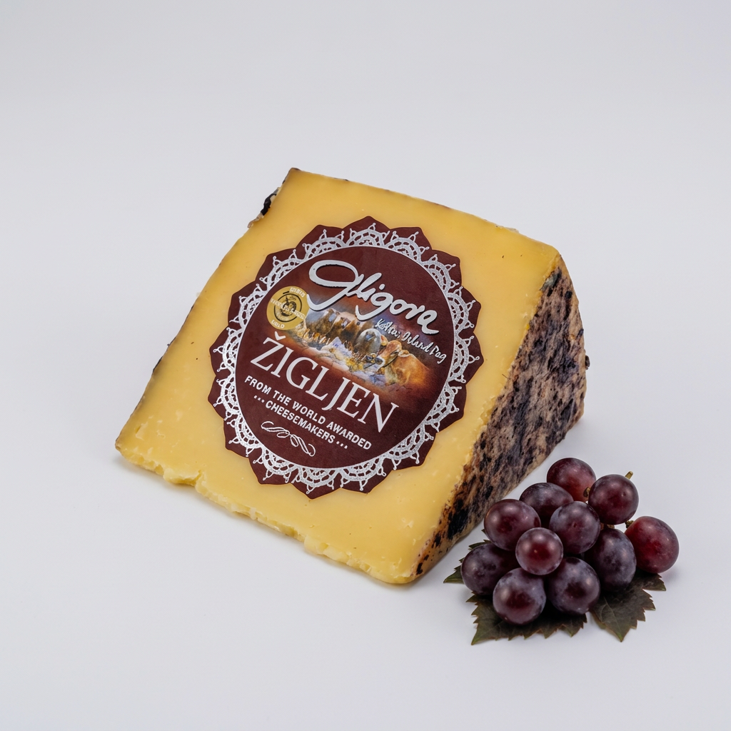 Žigljen Käse, gereift in Traubenmost
