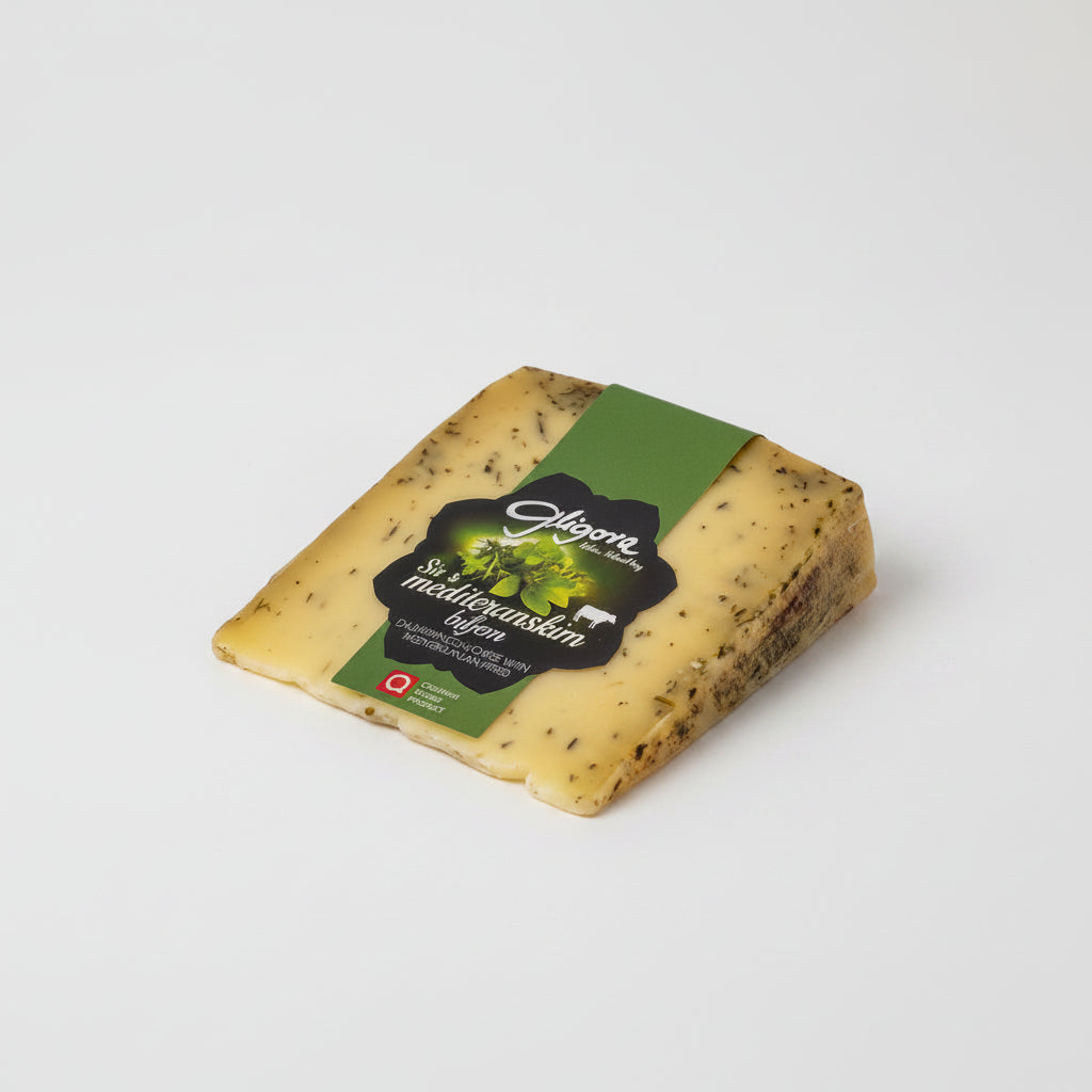 Gligora Kuhmilchkäse mit mediterranen Kräutern, 190 g