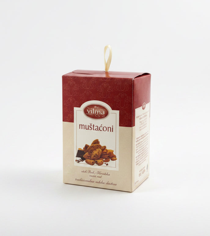 Box of Valmo mustard on a white background