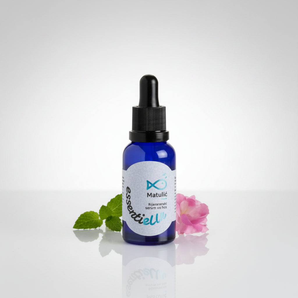 Essentielle prirodni hijaluronski serum za lice i područje oko očiju s uljem vučjeg trna OPG Matulić