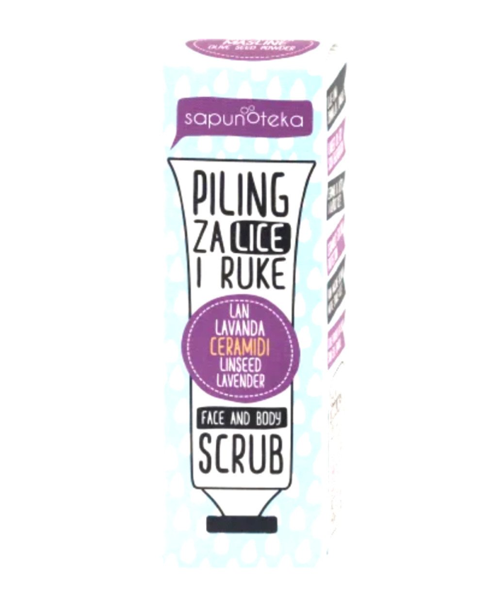 Sapunoteka prirodni piling za tijelo, 75 ml — razne vrste